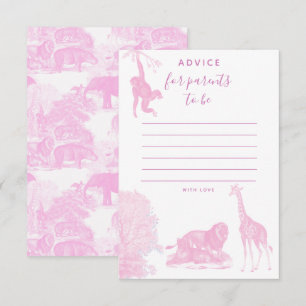 Agradecimiento Toile Jungle Animal Safari baby Shower Tarjeta de 