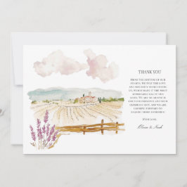 Agradecimiento Toscana acuarela Italiana Tarjeta de agradecimient