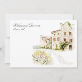 Agradecimiento Toscana acuarela Tarjeta de cena italiana de ensay