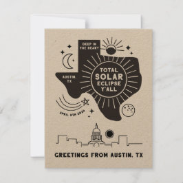 Agradecimiento Total de Eclipse Solar Austin Texas Tarjeta de Sal