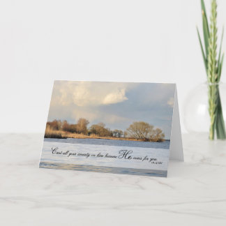 Agradecimiento Transfiera toda tu ansiedad sobre él - Tarjeta de 