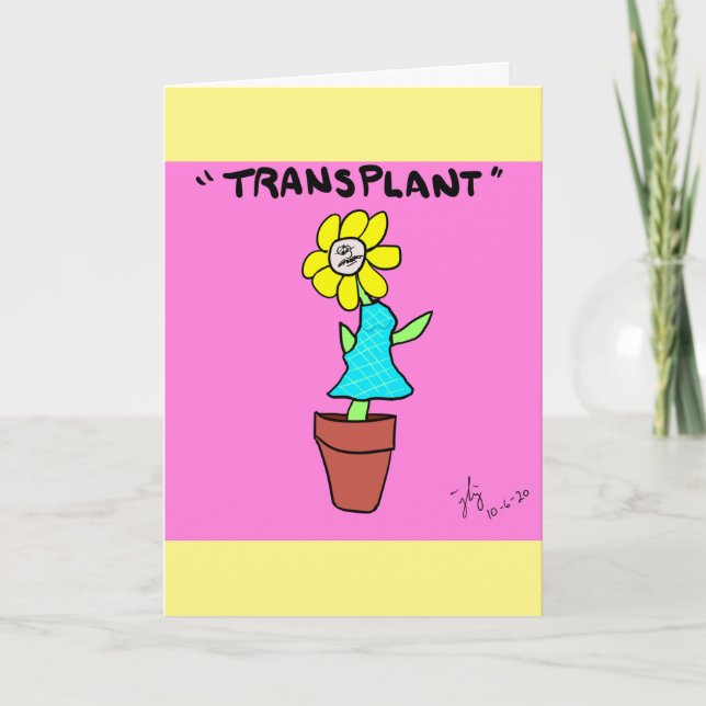 Agradecimiento Transplantar tarjeta de saludo (Anverso)