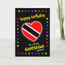 Tu TARJETA de cumpleaños feliz de la bandera de Tr