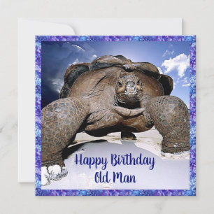 Agradecimiento Turtle - Feliz cumpleaños, tarjeta de anciano
