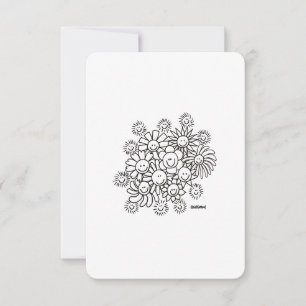 Agradecimiento Un Bouquet de sonrisas: Hola, gracias - Tarjeta pl