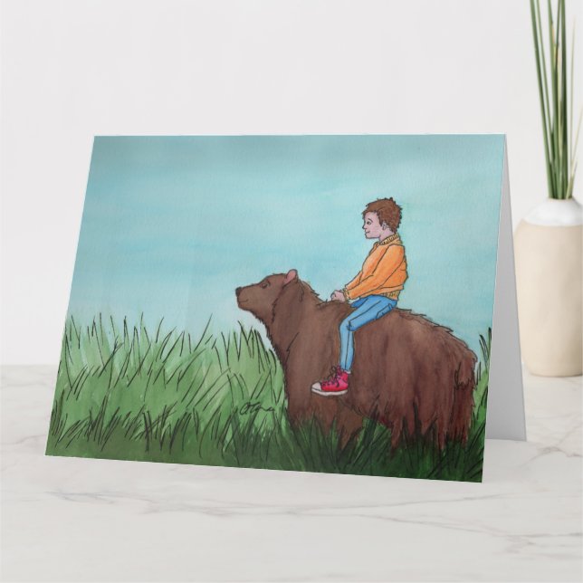 Agradecimiento Un buen día de aburrimiento: Tarjeta de felicitaci (Anverso)