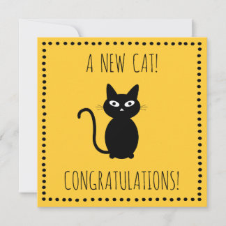 Agradecimiento ¡Un nuevo gato! - Tarjeta de felicitación