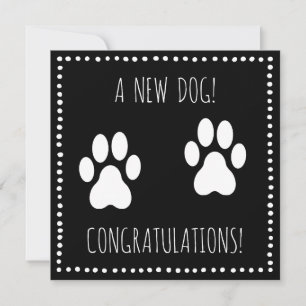 Agradecimiento ¡Un nuevo perro! - Tarjeta de felicitación