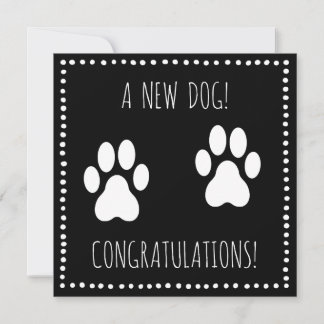 Agradecimiento ¡Un nuevo perro! - Tarjeta de felicitación
