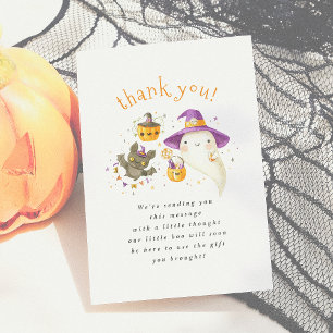Agradecimiento Un poco de baile lindo Halloween Tarjeta de agrade