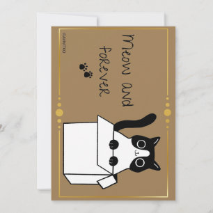 Agradecimiento Un recordatorio de tarjeta de meow y para siempre 