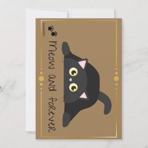 Agradecimiento Un recordatorio de tarjeta de meow y para siempre