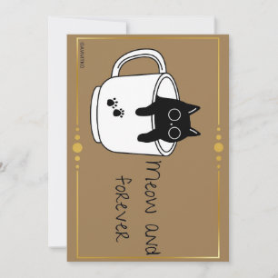 Agradecimiento Un recordatorio de tarjeta de un meow y para siemp
