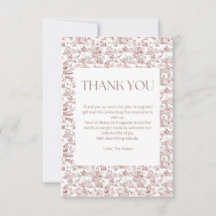 Una Darling Arrining Tarjeta De Gracias