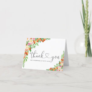 Agradecimiento Una pequeña ducha de bebé cortita Gracias tarjeta