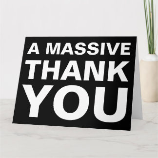 Agradecimiento Una tarjeta de felicitación masiva