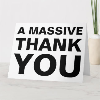 Agradecimiento Una tarjeta de felicitación masiva
