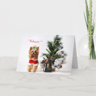 AGRADECIMIENTO UNA TARJETA DE NAVIDADES YORKIE PARA CUALQUIERA