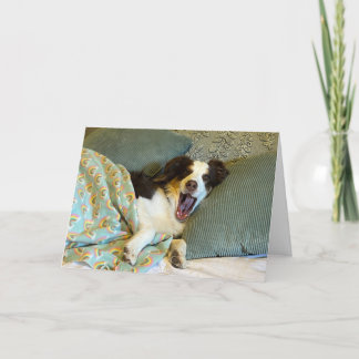Agradecimiento Una tarjeta para el bienestar linda, foto de perro