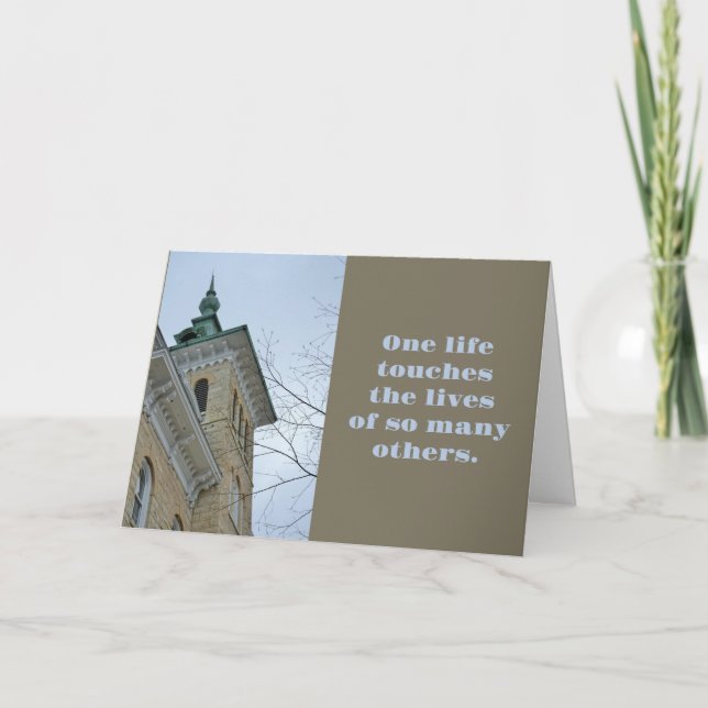 Agradecimiento Una vida toca otros docentes Tarjeta de agradecimi (Anverso)