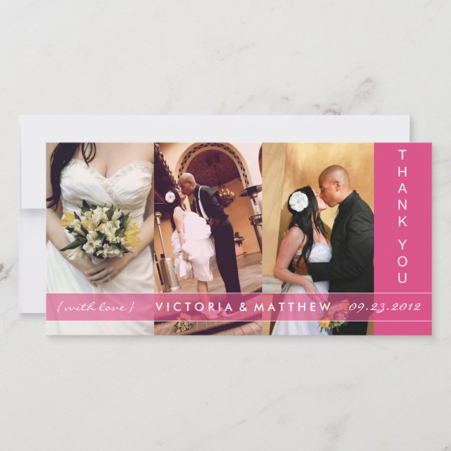 AGRADECIMIENTO UNIÓN DE ROPA | BODA GRACIAS TARJETA (Anverso)