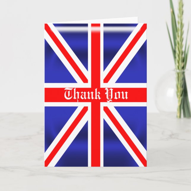 Agradecimiento Union Jack le agradece tarjeta de felicitación (Anverso)