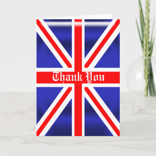 Agradecimiento Union Jack le agradece tarjeta de felicitación