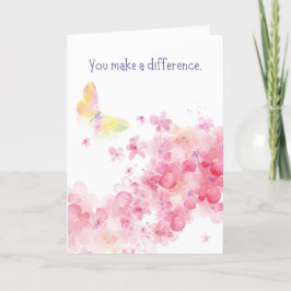 Agradecimiento "Usted Hace Una Diferencia" Gracias Tarjeta De Sal