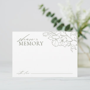 Agradecimiento Verde salvia elegante tarjeta de recuerdo floral c