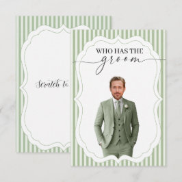 Agradecimiento Verde Salvia Quién Tiene al Novio Tarjeta de agrad