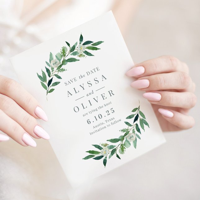 Agradecimiento Verdor Sin Foto Guardar La Tarjeta De Fecha (Subido por el creador)