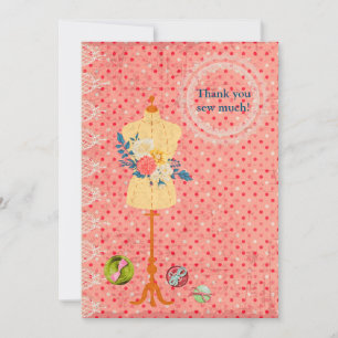 Agradecimiento Vestir formulario Dressform Tarjeta de agradecimie