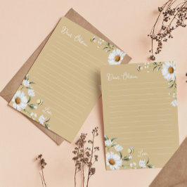 Agradecimiento Vintage Daisy Bee Time Capsule Note Tarjeta de men