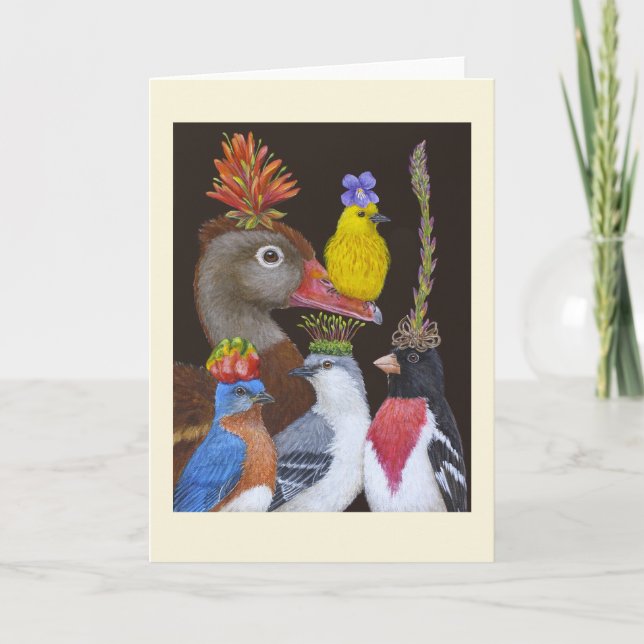 Agradecimiento Walt the Warbler and Friends tarjeta de saludo (Anverso)