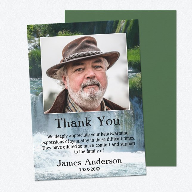 Agradecimiento Waterfall Sympathy Funeral Foto - Tarjeta de agrad (Subido por el creador)