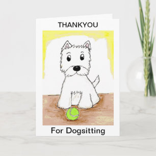 Agradecimiento Westie Thankyou por tarjeta de dogseo