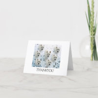 WESTIES en TARJETA de la NIEVE GRACIAS NOTELET