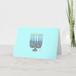 Agradecimiento Whimsical Menorah Hanukkah Tarjeta de felicitación