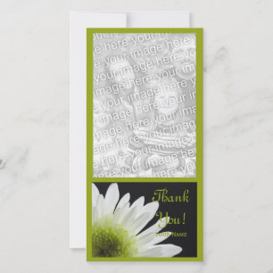 Agradecimiento White Daisy sobre la tarjeta de fotos de Black Gra