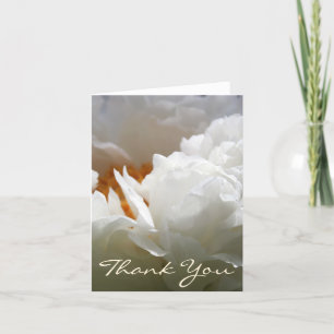 Agradecimiento White Peony Floral Photography: tarjeta de agradec