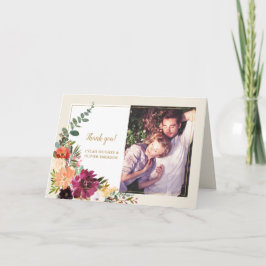 Agradecimiento Wild Autumn Bouquet | Foto Tarjeta de agradecimien