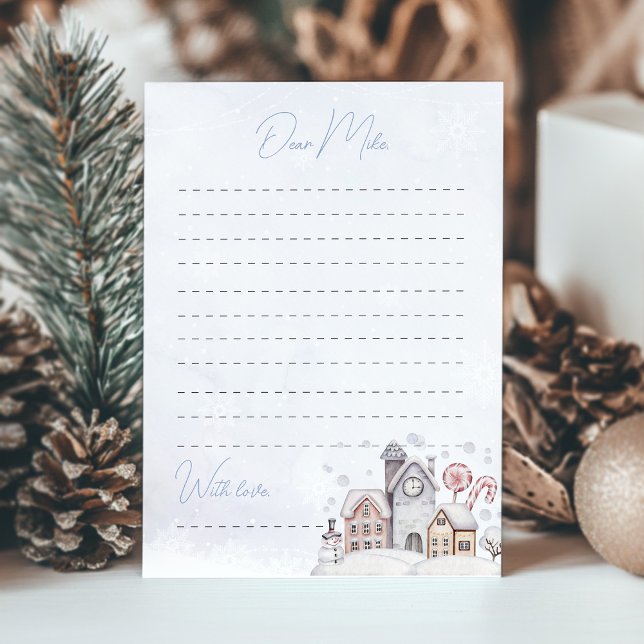 Agradecimiento Winter Wonderland Time Capsule Note Tarjeta de men (Subido por el creador)