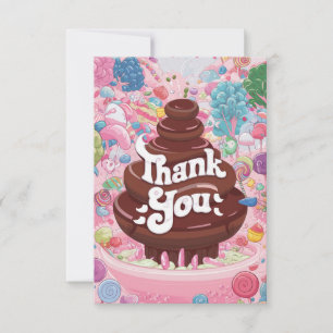 Agradecimiento Wonderland Lollipop Candyland tarjeta de agradecim