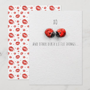 Agradecimiento XO HUGS AND KISSES BUGS VERSIÓN 3 tarjeta de San V