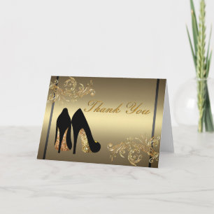 Agradecimiento Zapatos de baile a juego con la tarjeta de agradec