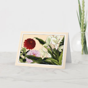 Agradecimiento Zinnia & Ginger, tarjeta de arte Botanicals - Pers