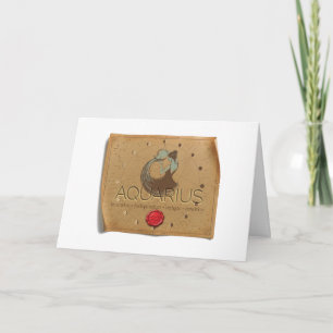 Agradecimiento Zodiaco - Acuario - Tarjeta de Felicitación
