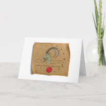 Zodiaco - Capricornio - Tarjeta de Felicitación