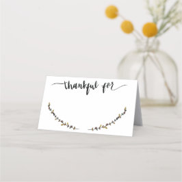 Agradecimientos por las tarjetas Name Place