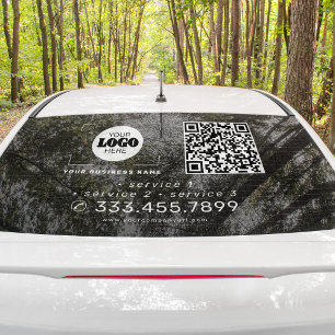 Agrega tu código QR de logotipo vinilo promocional